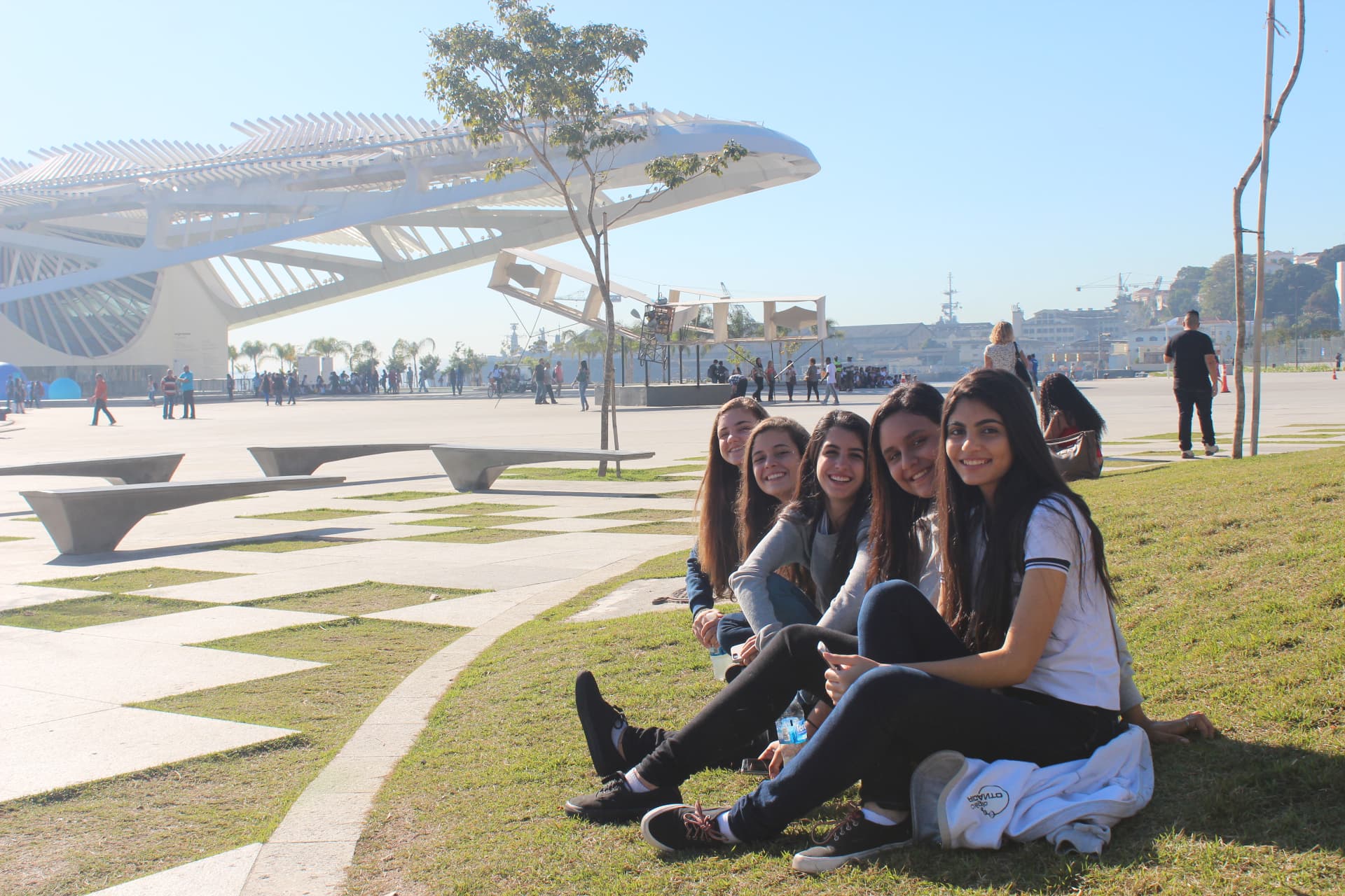 Estudantes reunidas durante uma experiência pedagógica no Rio de Janeiro.
